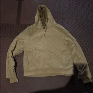 Women's Olive Hooded Windbreaker
